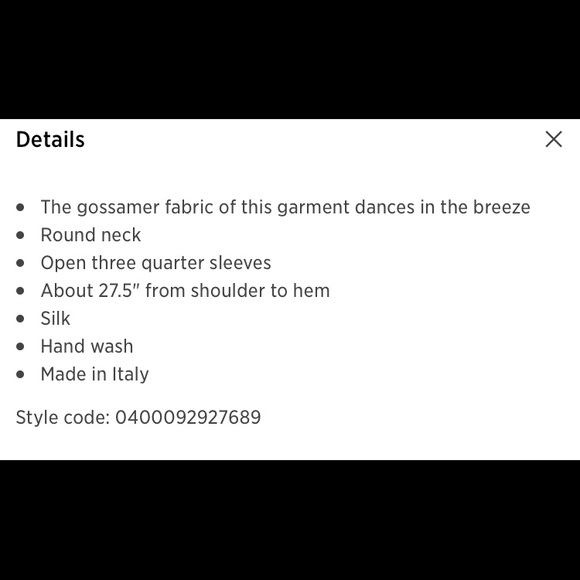 Saks Fifth Avenue Cold Shoulder Silk Top - Picture 3 of 4